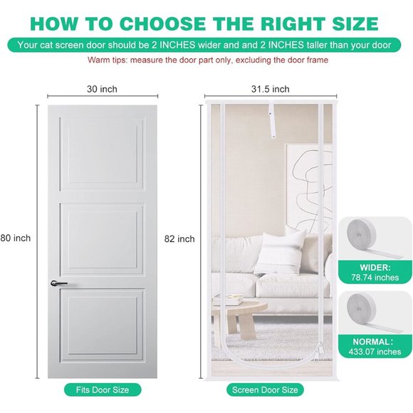 NEW Reinforced White Heavy Duty Screen Door Addition for Pets, Bugs & Children - Picture 9 of 9